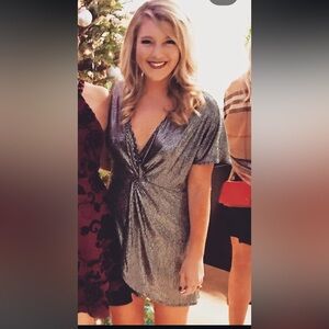 Show me your Mumu Silver Mini Dress